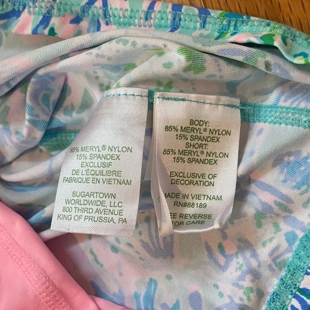 Lilly Pulitzer Kids Tropical Print Shorts - Blue and Pink